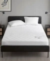 Sharper Image Embossed Microfiber Heated Mattress Pad In White