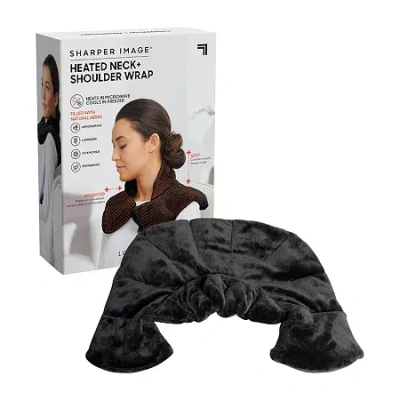 Sharper Image Hot & Cold Aromatherapy Neck & Shoulder Wrap In Black