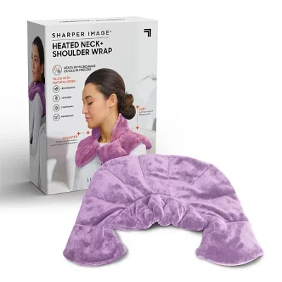 Sharper Image Hot & Cold Aromatherapy Neck & Shoulder Wrap In Purple