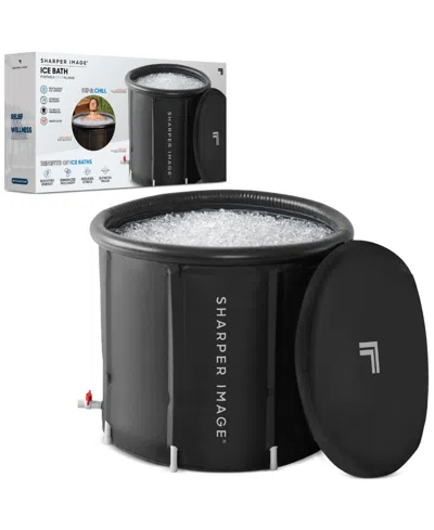 Sharper Image Ice Bath Portable Cold Plunge Revitalizing Ice Therapy In Black