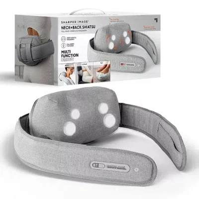 Sharper Image Shiatsu Full Body Multifunction Cordless Massager In Gray