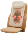 Sharper Image Shiatsu Luxe Chair Pad, Heated Seat Topper Massager In Grey