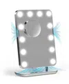 Sharper Image Spastudio Hollywood Tiltable Vanity Mirror In Gray