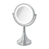 Sharper Image Table Top Mirror In Silver