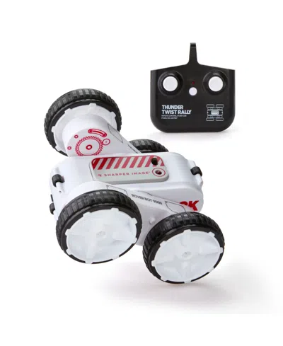 Sharper Image Kids' Thunder Twist Rally Remote Control Stunt Car In White