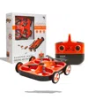 Sharper Image Toy Rc Drone Air Racer Dual Function Vehicle Set, 7 Piece In Orange