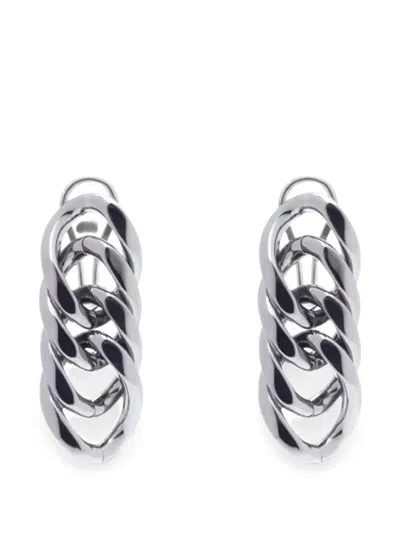 Sharra Pagano Chain Essential Drop Earrings In Silver