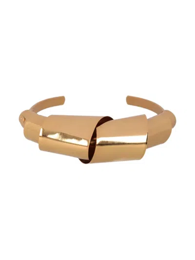 Pre-owned Sharra Pagano Croissant Bracelet In Gold