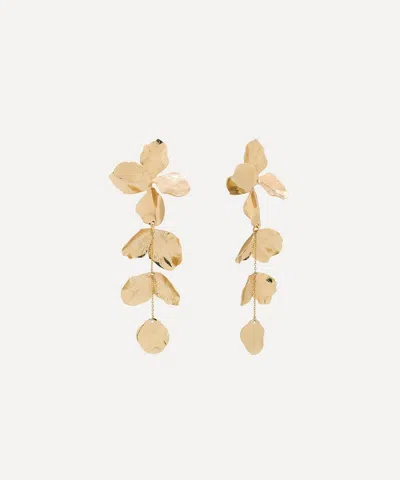 Shashi 14ct Gold-plated Hyacinthe Drop Earrings