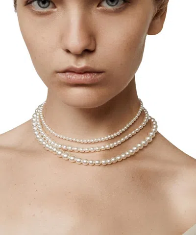 SHASHI SHASHI 14CT GOLD-PLATED LOUISE PEARL NECKLACE