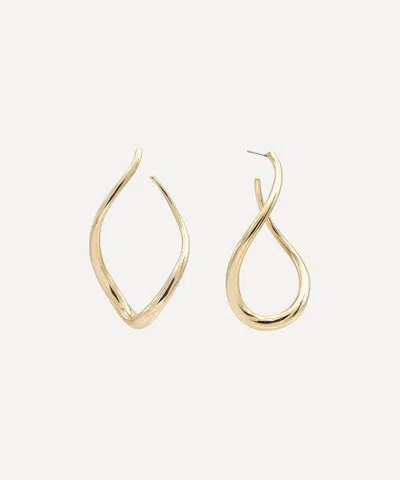 Shashi 14ct Gold-plated Tulip Hoop Earrings