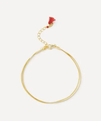Shashi 14ct Gold-plated Vermeil Silver Ohana Chain Bracelet
