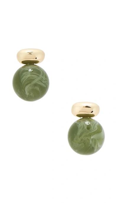 Shashi Alice Gemstone Earring In Green