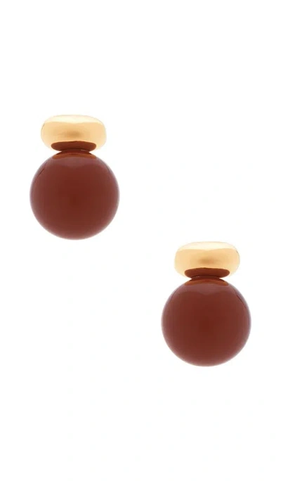 Shashi Alice Rouge Earring In Brown