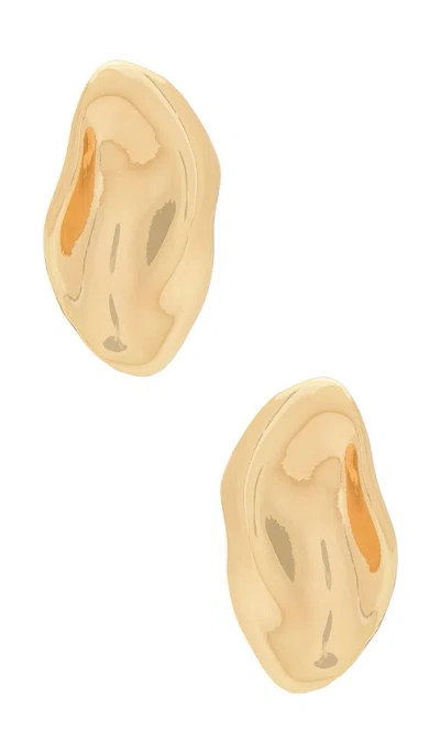 Shashi Barcelona Stud In Metallic Gold