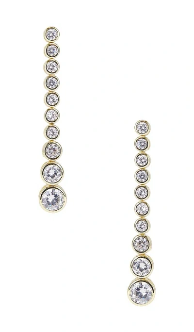 Shashi Bezel Diamond Drop Earring In 골드