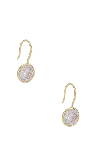 Shashi Bezel Drop Earring In Gold