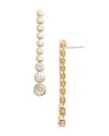 Shashi Bezel Drop Earrings In Gold