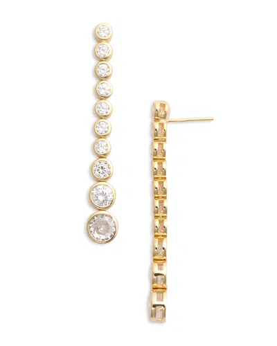 Shashi Bezel Drop Earrings In Gold