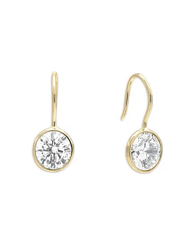 Shashi Bezel Drop Earrings In Gold