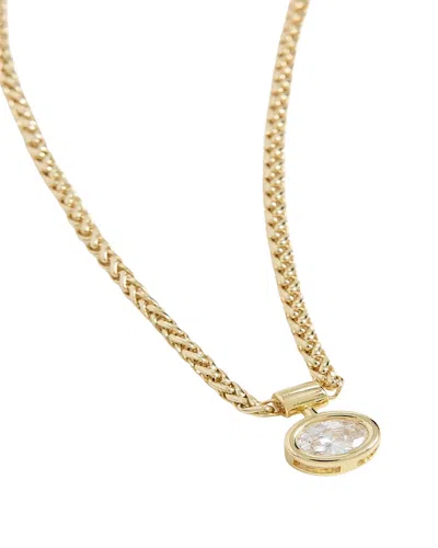Shashi Bezel Solitaire Necklace, 16.25 In Gold