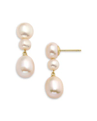 Shashi Bianca Cultured Freshwater Pearl Drop Earrings In Gold