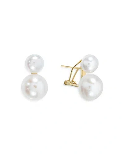 Shashi Bianca Cultured Freshwater Pearl Earrings In White