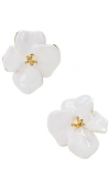 Shashi Bloma Stud Earring In White