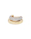 Shashi Bree Pave Double Row Ear Cuff In Multi