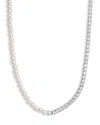 Shashi Camile Tennis Necklace, 13.25-15.25 In White/silver