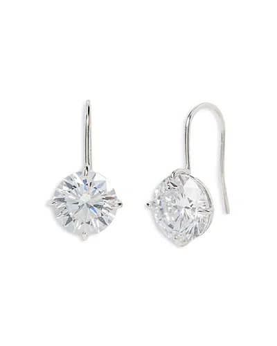 Shashi Caroline Cubic Zirconia Drop Earrings In Silver