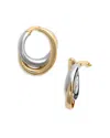 Shashi Cassie Two Tone Twist Earrings In Gold/silver