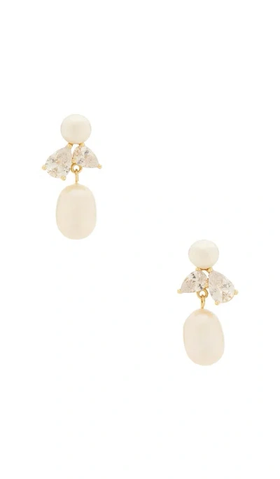 Shashi Cecilia Pearl Earring In Silver