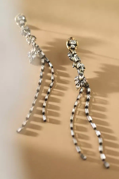 Shashi Chain Double Drop Earrings In Metallic