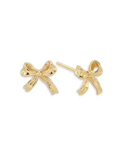 Shashi Charlotte's Bow Stud Earrings In 14k Gold Plated Sterling Silver