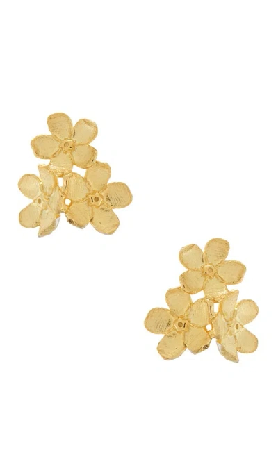 Shashi Chinoiserie Stud Earrings In Gold