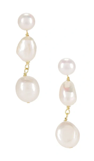 Shashi Cleo Drop Earring In Ivory