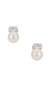 Shashi Cleo Stud Earring In White Pearl