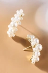 Shashi Cluster Pearl Stud Cuff Earrings In Gold