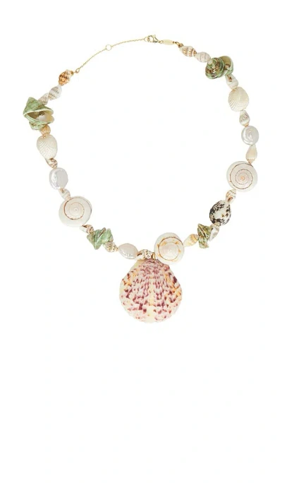 Shashi Conchiglia Charm Necklace In Multi