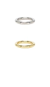 Shashi Connor Ring Set In 金黄&银色