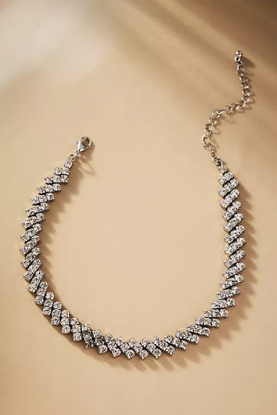 Shashi Crystal Tennis Necklace In Gold