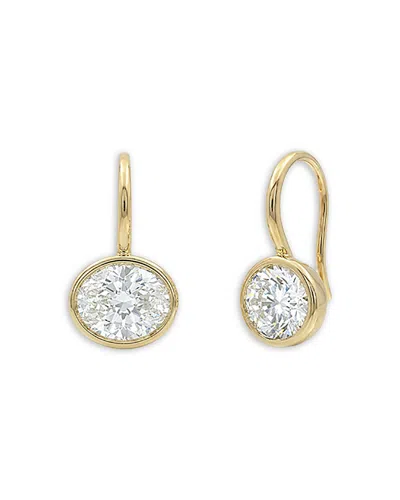 Shashi Cubic Zirconia Bezel Drop Earrings In Gold