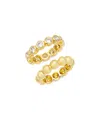 Shashi Bezel Vroom Ring Set In Gold