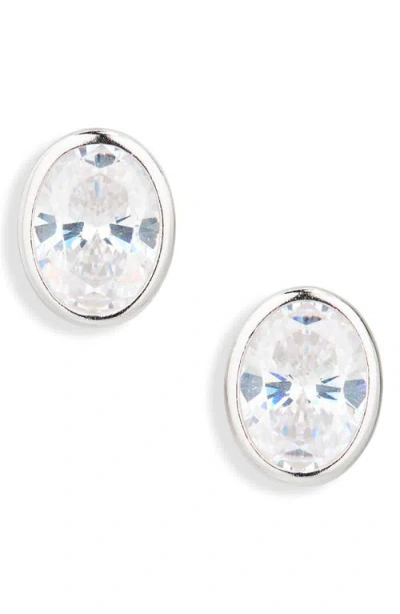 Shashi Cubic Zirconia Stud Earrings In Pattern