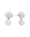 Shashi Cultured Freshwater Pearl Drop Earrings In White