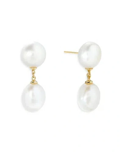 Shashi Cultured Freshwater Pearl Drop Earrings In White