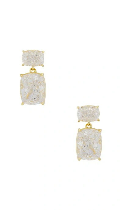 Shashi Cushion Drop Earring In Gold