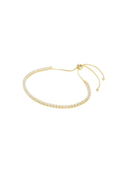 Shashi Armreif Diamond Tennis Pull In Metallic Gold