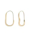 Shashi Dominique Wavy Oval Hoop Earrings